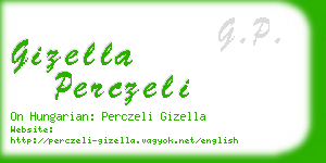 gizella perczeli business card